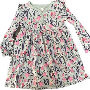 Tea Collection Botanical Dress in Pink and Blue